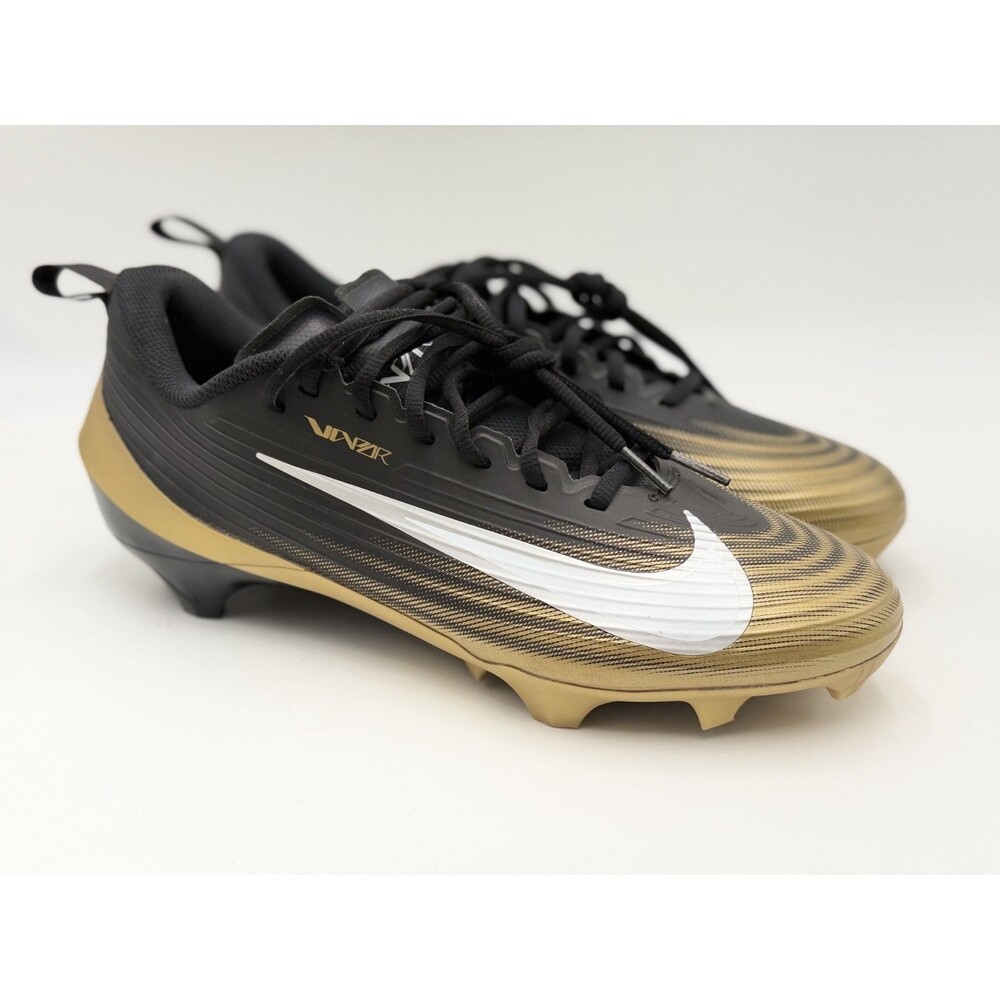 Nike Vapor Speed 3 Pro 360 Black Gold Football Cleats FB3303-003 Men's Size 10